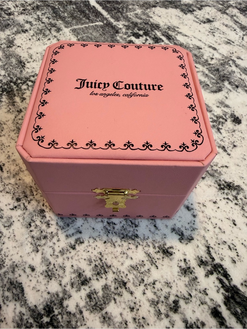 Juicy Couture Pink Makeup & Jewelry Box with Gold Hardware